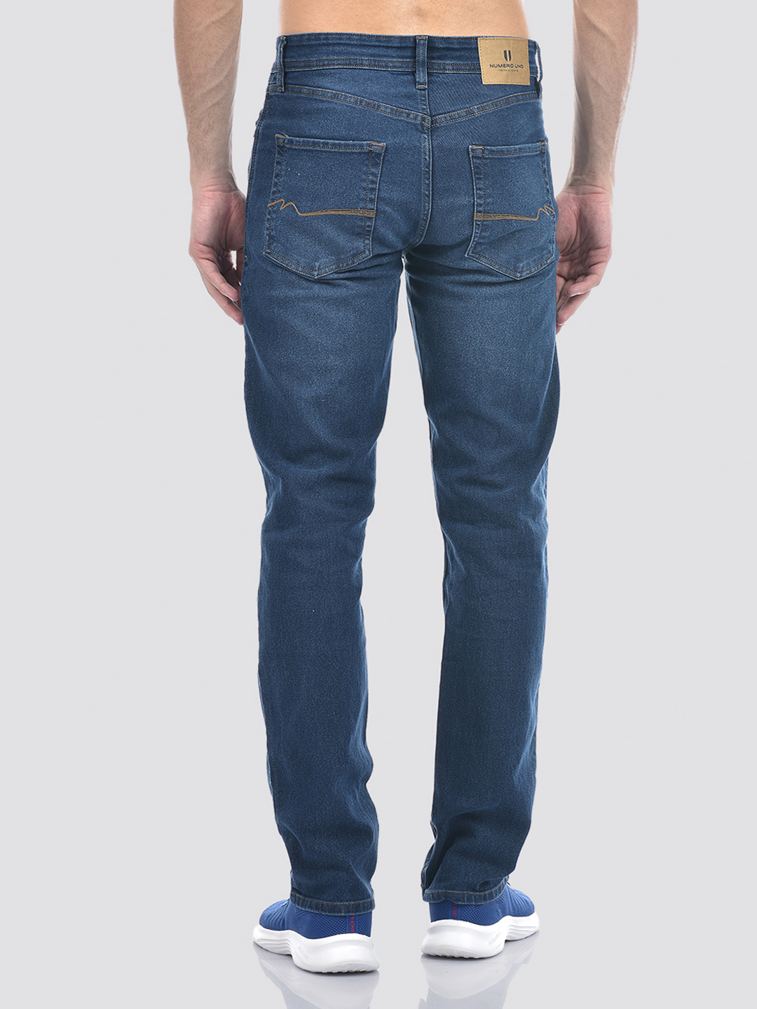 Numero Uno Men Mid Blue Regular Fit Mid Rise Sustainable Jeans